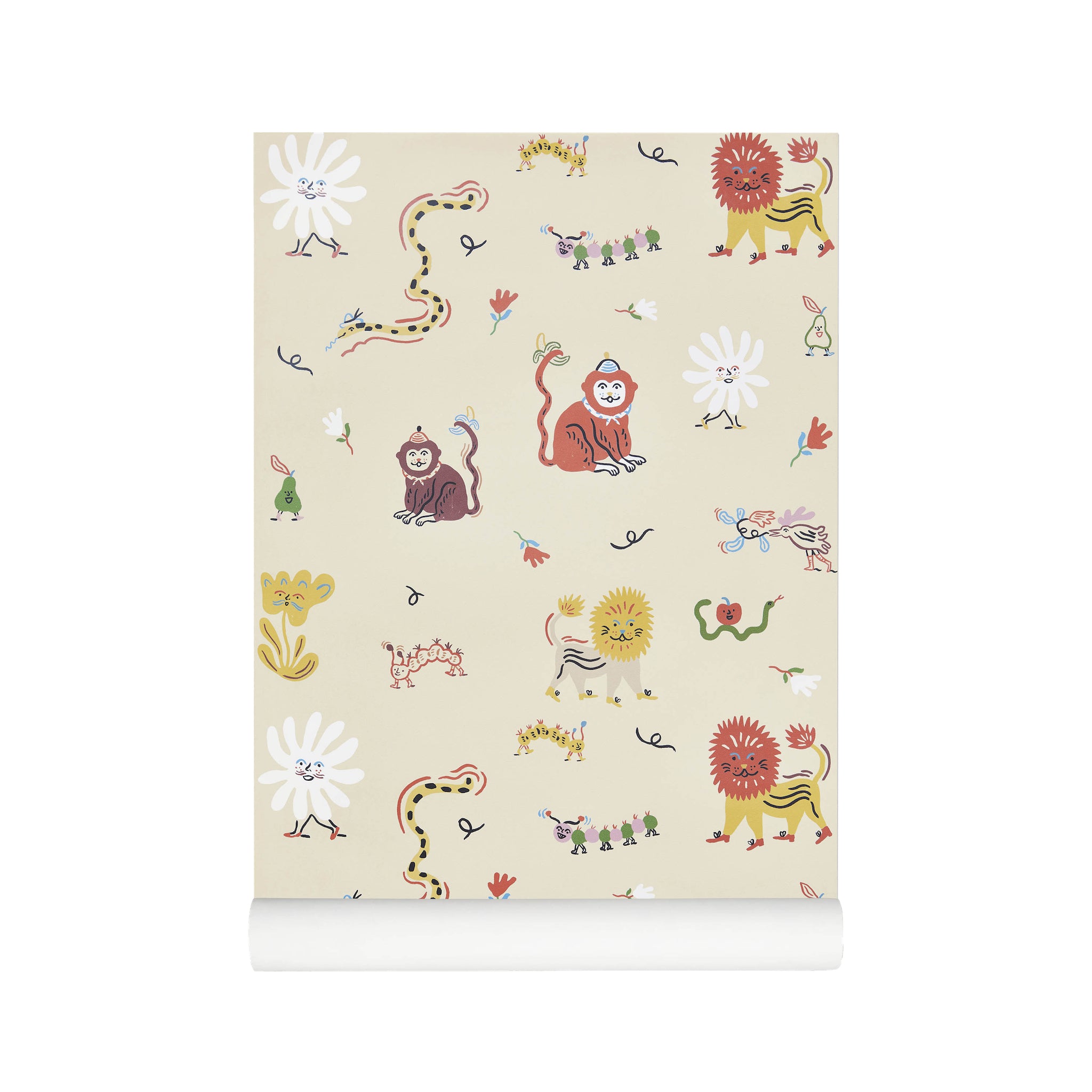 Nofred Monkey Fun Beige Kids Wallpaper