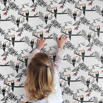 Child in front of Nofred Toucan Kids Wallpaper 