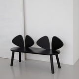 Nofred Black Mouse Bench in the hallway