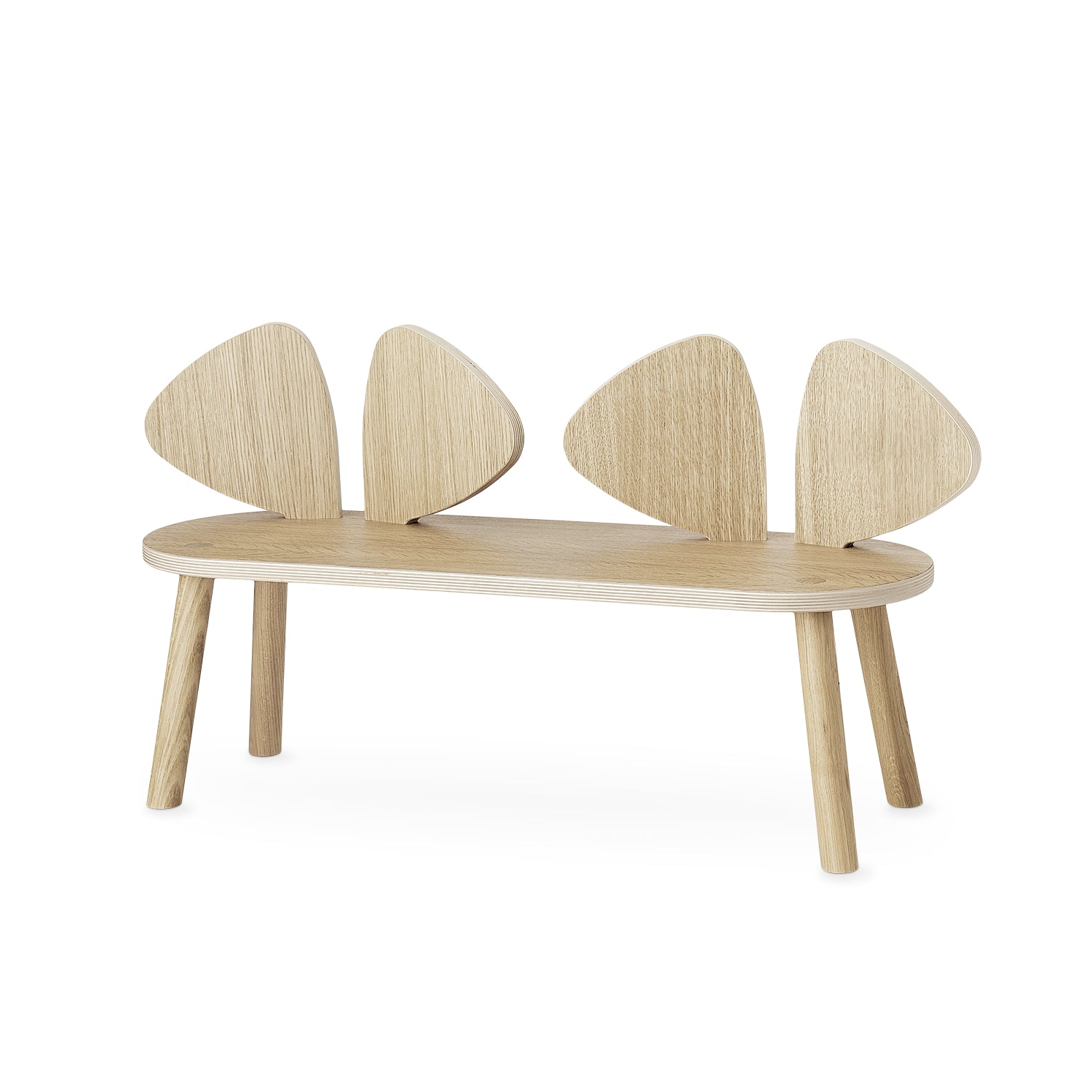 Nofred Oak Mouse Bench