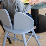 Nofred Grey Mouse Chair Junior with a kid sitting on it