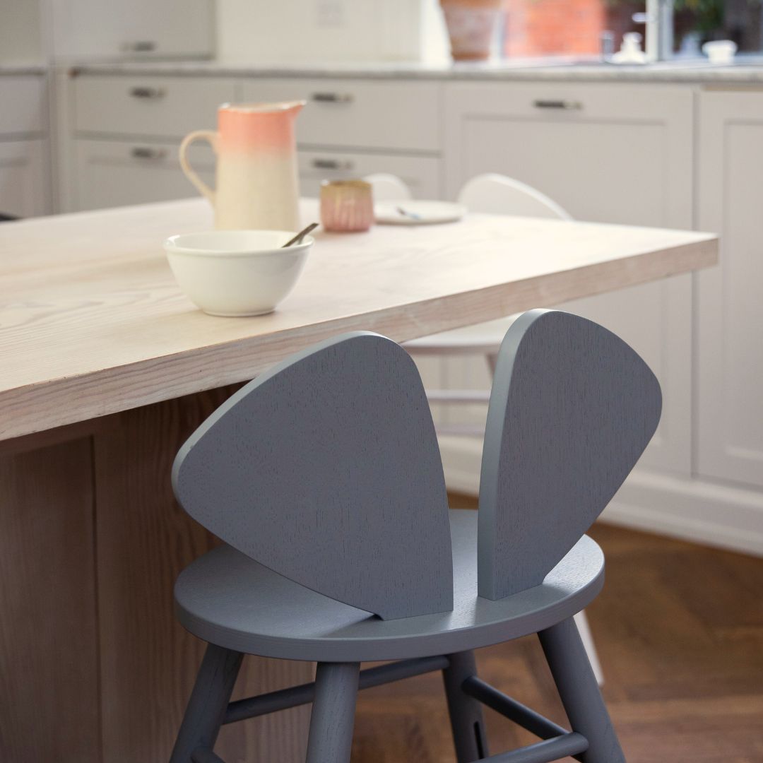 Nofred Grey Mouse Chair Junior in the kitchen