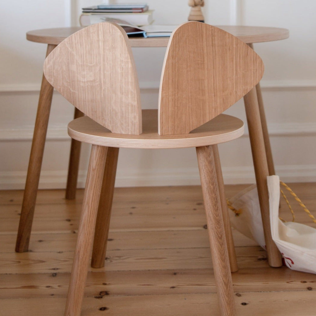 Nofred Oak Mouse School Chair close up
