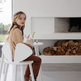 girl sitting on Nofred White Mouse School Chair